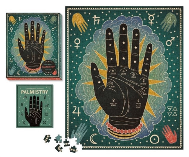 Book cover of: Palmistry 500-Piece Puzzle. By: Mikaila Adriance