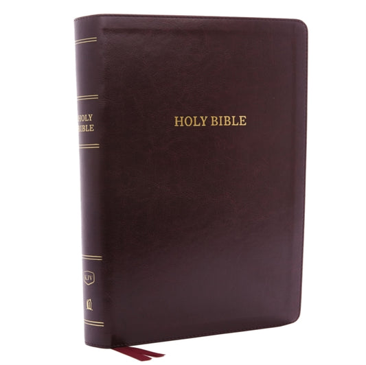 Book cover of: KJV Holy Bible: Super Giant Print with 43,000 Cross References, Deluxe Burgundy Leathersoft, Red Letter, Comfort Print: King James Version. By: Thomas Thomas Nelson