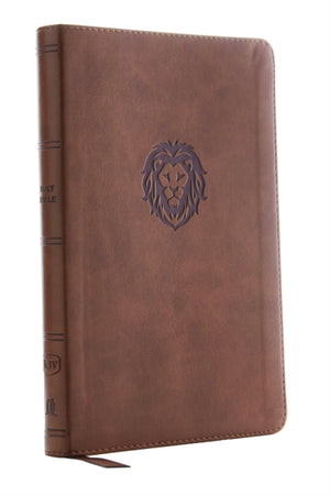 KJV Holy Bible: Thinline Youth Edition, Brown Leathersoft, Red Letter, Comfort Print