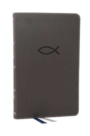 NKJV, Thinline Bible Youth Edition, Leathersoft, Gray, Red Letter, Comfort Print