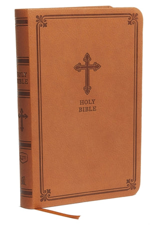 KJV Holy Bible: Value Compact Thinline, Brown Leathersoft, Red Letter, Comfort Print