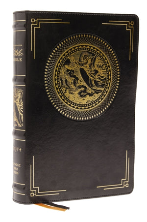 NRSVCE, Illustrated Catholic Bible, Leathersoft, Black, Comfort Print, Holy Bible