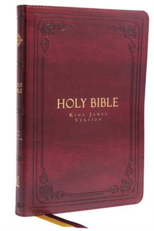 KJV Holy Bible: Large Print Thinline, Burgundy Leathersoft, Red Letter, Comfort Print