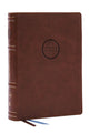 Book cover of: Life in Christ Bible: Discovering, Believing, and Rejoicing in Who God Says You Are  (NKJV, Brown Leathersoft, Red Letter, Comfort Print). By: Zondervan