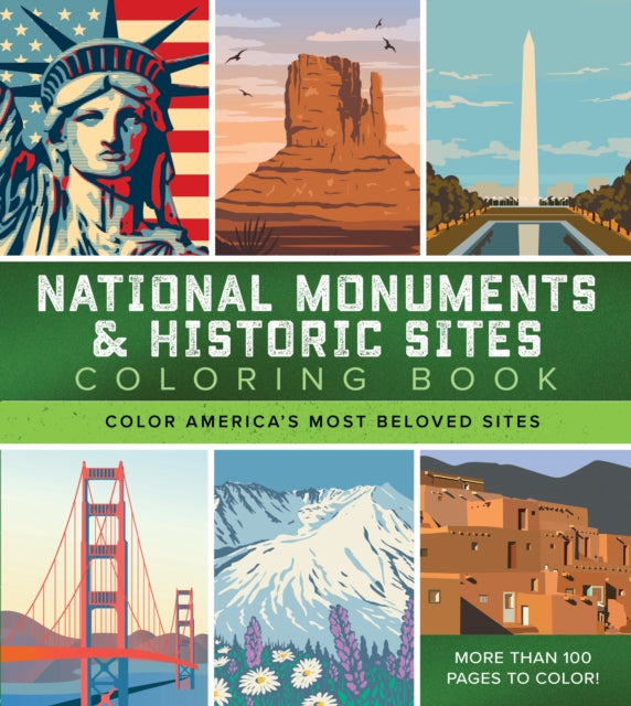 Book cover of: National Monuments & Historic Sites Coloring Book. By: Editors of Chartwell Books