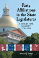 Book cover of: Party Affiliations in the State Legislatures. By: Michael J. Dubin