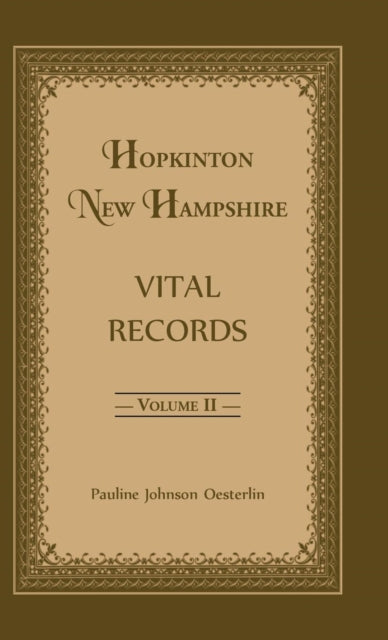 Book cover of: Hopkinton, New Hampshire, Vital Records, Volume 2