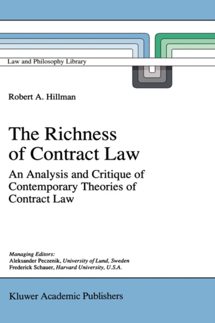Book cover of: Richness of Contract Law. By: R.A. Hillman
