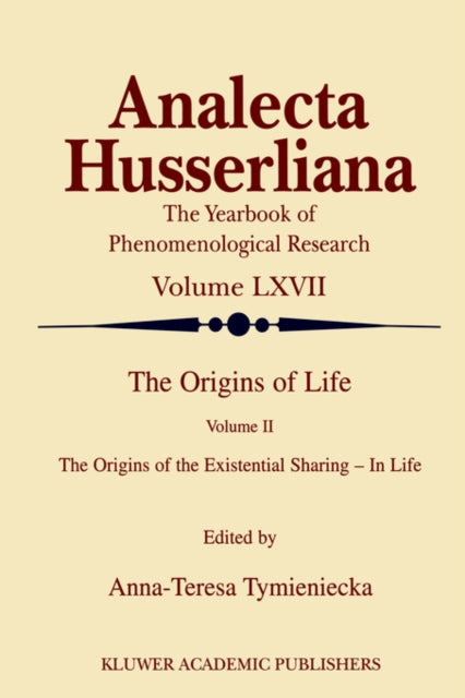 Book cover of: Origins of Life. By: A-T. Tymieniecka