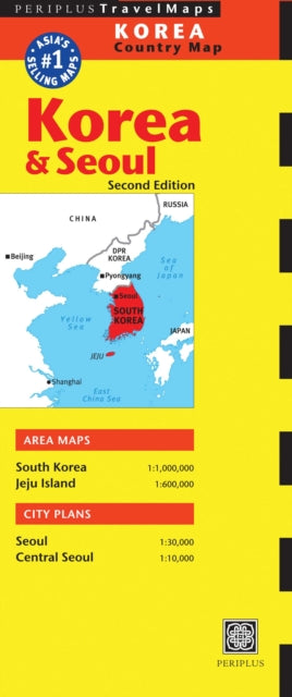 Book cover of: Korea & Seoul Travel Map Second Edition. By: Periplus Editions