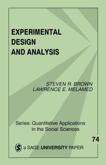 Book cover of: Experimental Design and Analysis