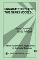 Book cover of: Univariate Tests for Time Series Models