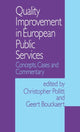 Book cover of: Quality Improvement in European Public Services