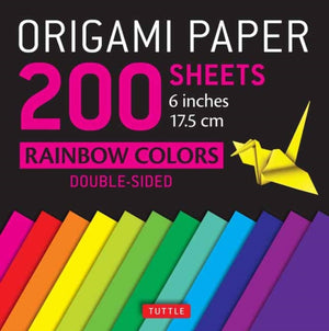 Origami Paper 200 sheets Rainbow Colors 6" (15 cm)