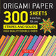 Book cover of: Origami Paper 300 sheets Stripes and Solids 4" (10 cm)