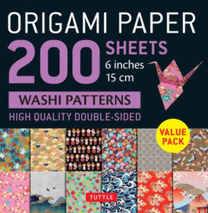Origami Paper 200 sheets Washi Patterns 6" (15 cm)