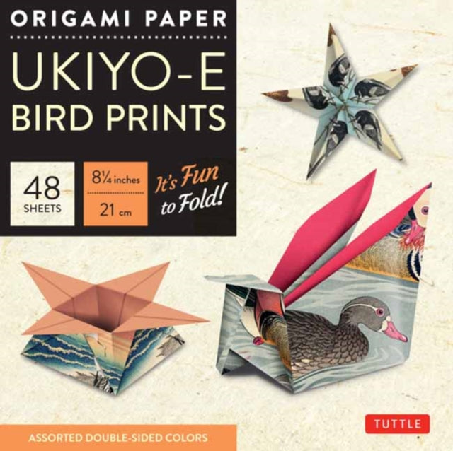 Book cover of: Origami Paper 8 1/4" (21 cm) Ukiyo-e Bird Print 48 Sheets. By: Tuttle Tuttle Publishing