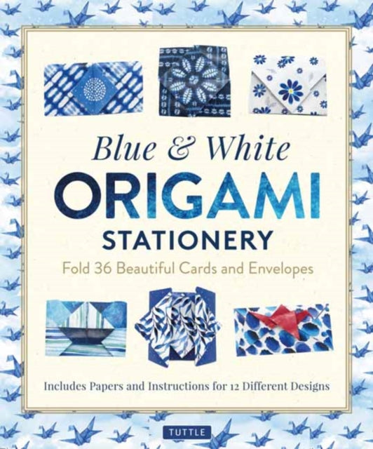 Book cover of: Blue & White Origami Stationery Kit. By: Tuttle Tuttle Studio