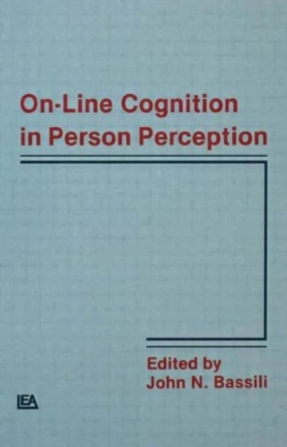Book cover of: On-line Cognition in Person Perception