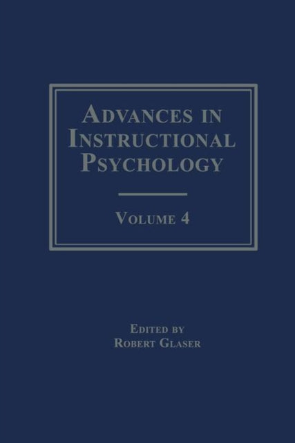 Book cover of: Advances in instructional Psychology. By: Robert Glaser
