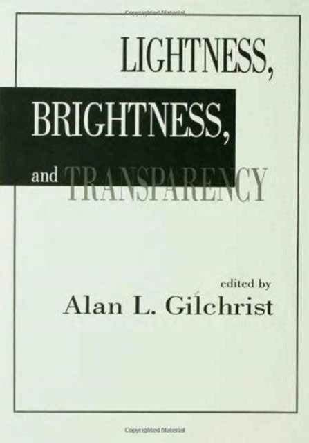 Book cover of: Lightness, Brightness and Transparency
