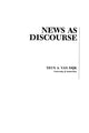 Book cover of: News As Discourse. By: Teun A. van Dijk