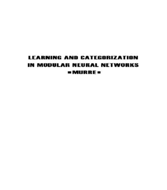 Book cover of: Learning and Categorization in Modular Neural Networks