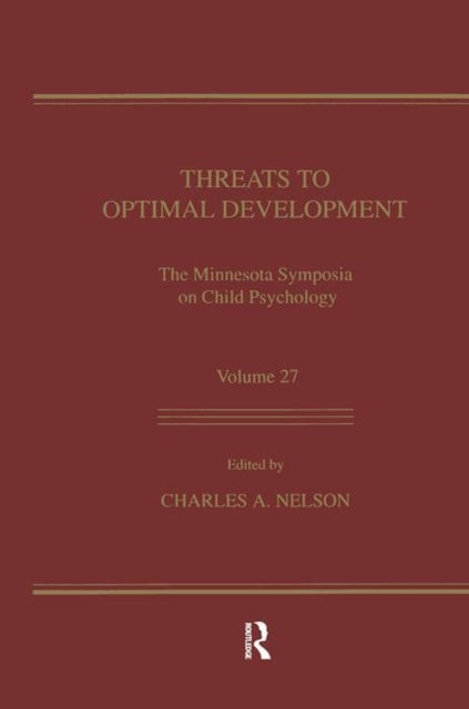 Book cover of: Threats To Optimal Development. By: Charles A. Nelson