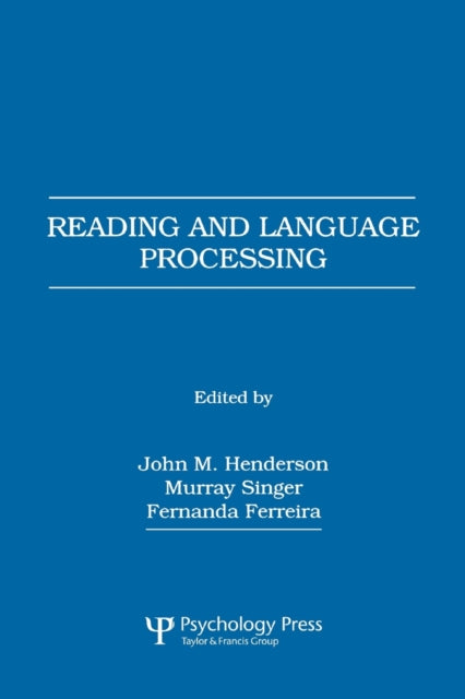 Book cover of: Reading and Language Processing