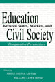 Book cover of: Education Between State, Markets, and Civil Society
