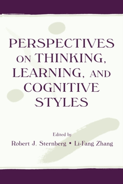 Book cover of: Perspectives on Thinking, Learning, and Cognitive Styles