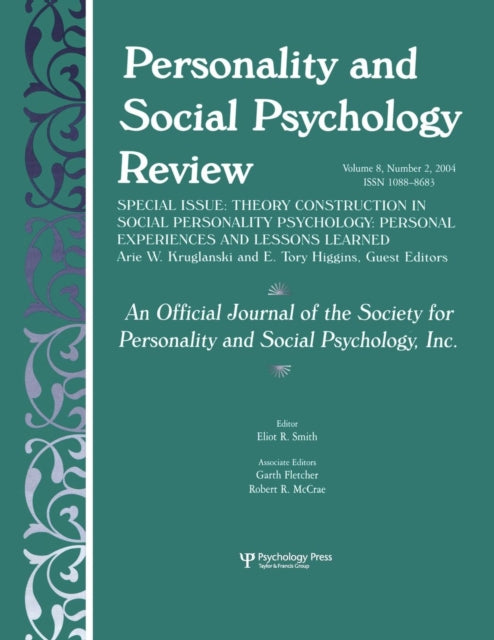 Book cover of: Theory Construction in Social Personality Psychology