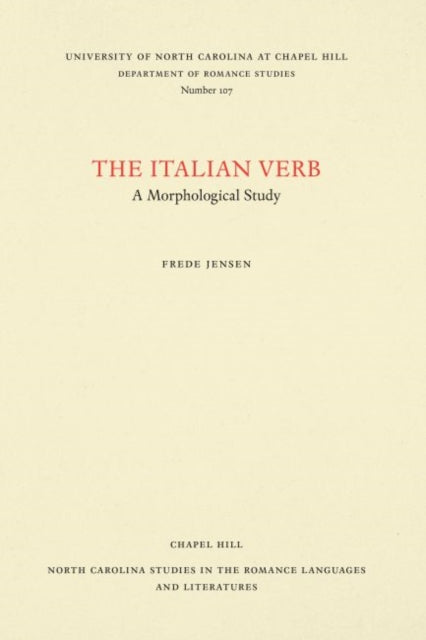 Book cover of: Italian Verb. By: Frede Jenson