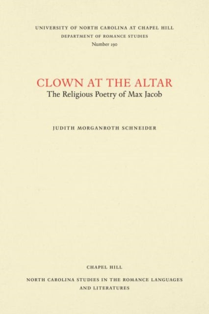 Book cover of: Clown at the Altar. By: Judith Schneider