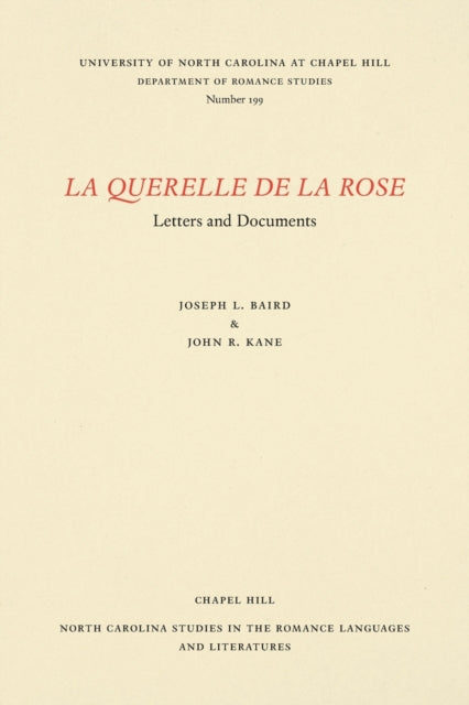 Book cover of: La Querelle De La Rose