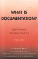 Book cover of: What is Documentation?. By: Anghelescu Hermina G. B.- T