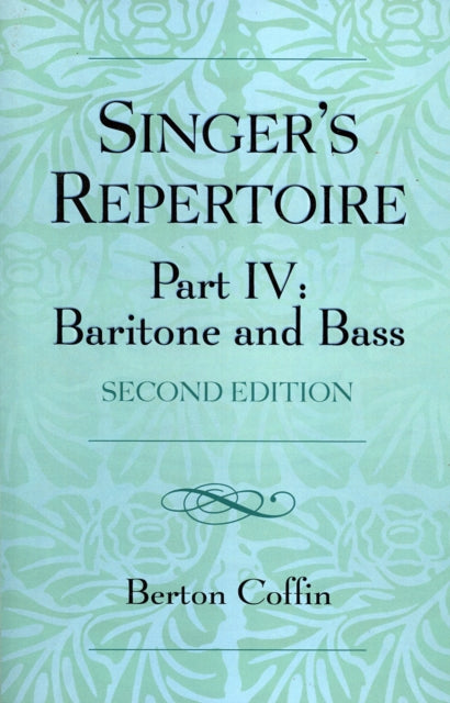 Book cover of: Singer's Repertoire, Part IV. By: Berton Coffin
