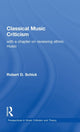 Book cover of: Classical Music Criticism
