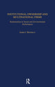 Book cover of: Institutional Ownership and Multinational Firms