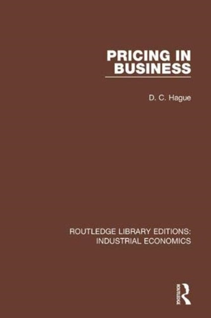 Book cover of: Pricing in Business. By: Douglas Hague