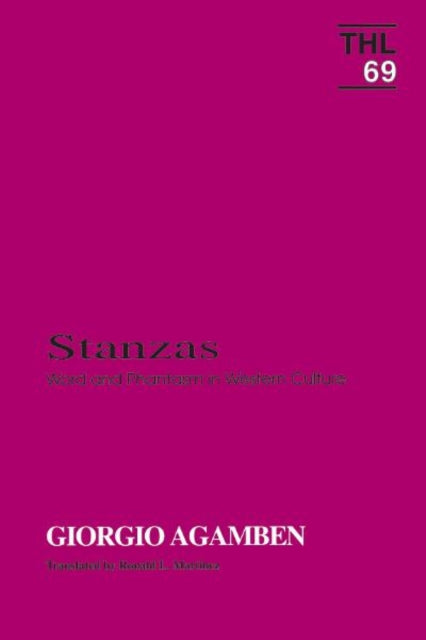 Book cover of: Stanzas. By: Giorgio Agamben