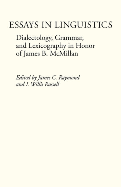 Book cover of: Essays in Linguistics