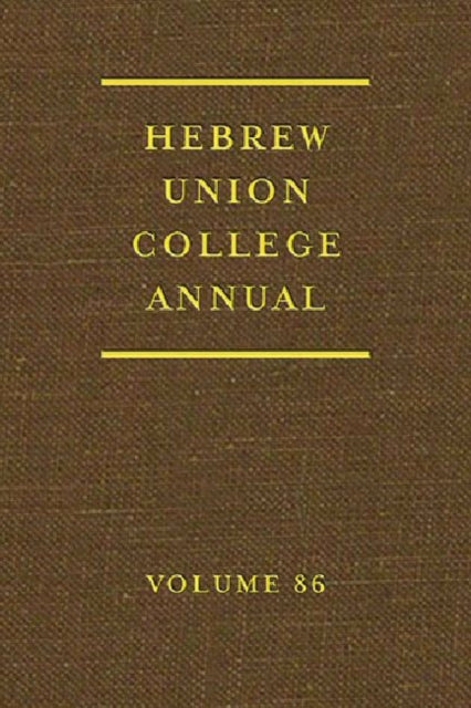 Book cover of: Hebrew Union College Annual