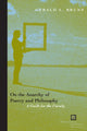 Book cover of: On the Anarchy of Poetry and Philosophy. By: Gerald Bruns