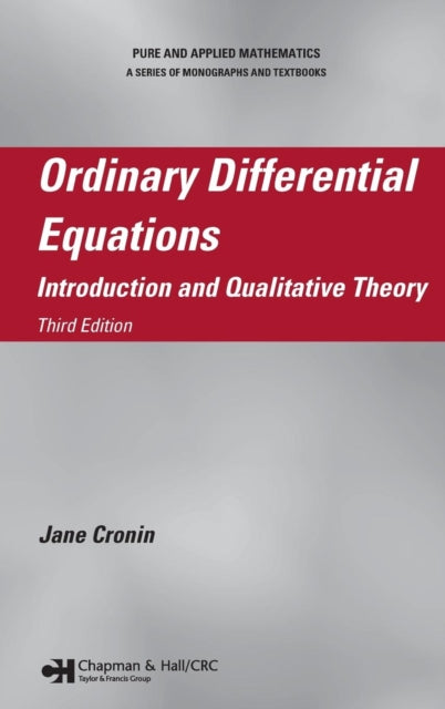 Book cover of: Ordinary Differential Equations. By: Jane Cronin