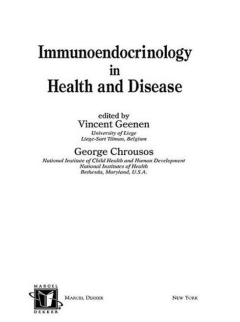 Book cover of: Immunoendocrinology in Health and Disease