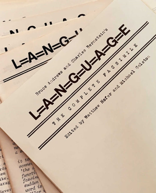 Book cover of: Bruce Andrews and Charles Bernstein's L=a=N=G=U=a=G=E. By: Matthew Hofer