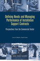 Book cover of: Defining Needs and Managing Performance of Installation Support Contracts. By: Laura H. Baldwin