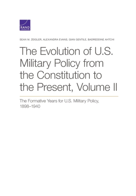 Book cover of: Evolution of U.S. Military Policy from the Constitution to the Present. By: Sean M. Zeigler