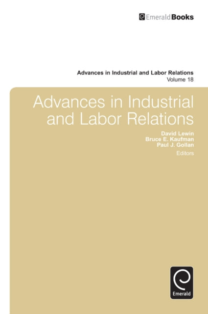 Book cover of: Advances in Industrial and Labor Relations. By: David Lewin